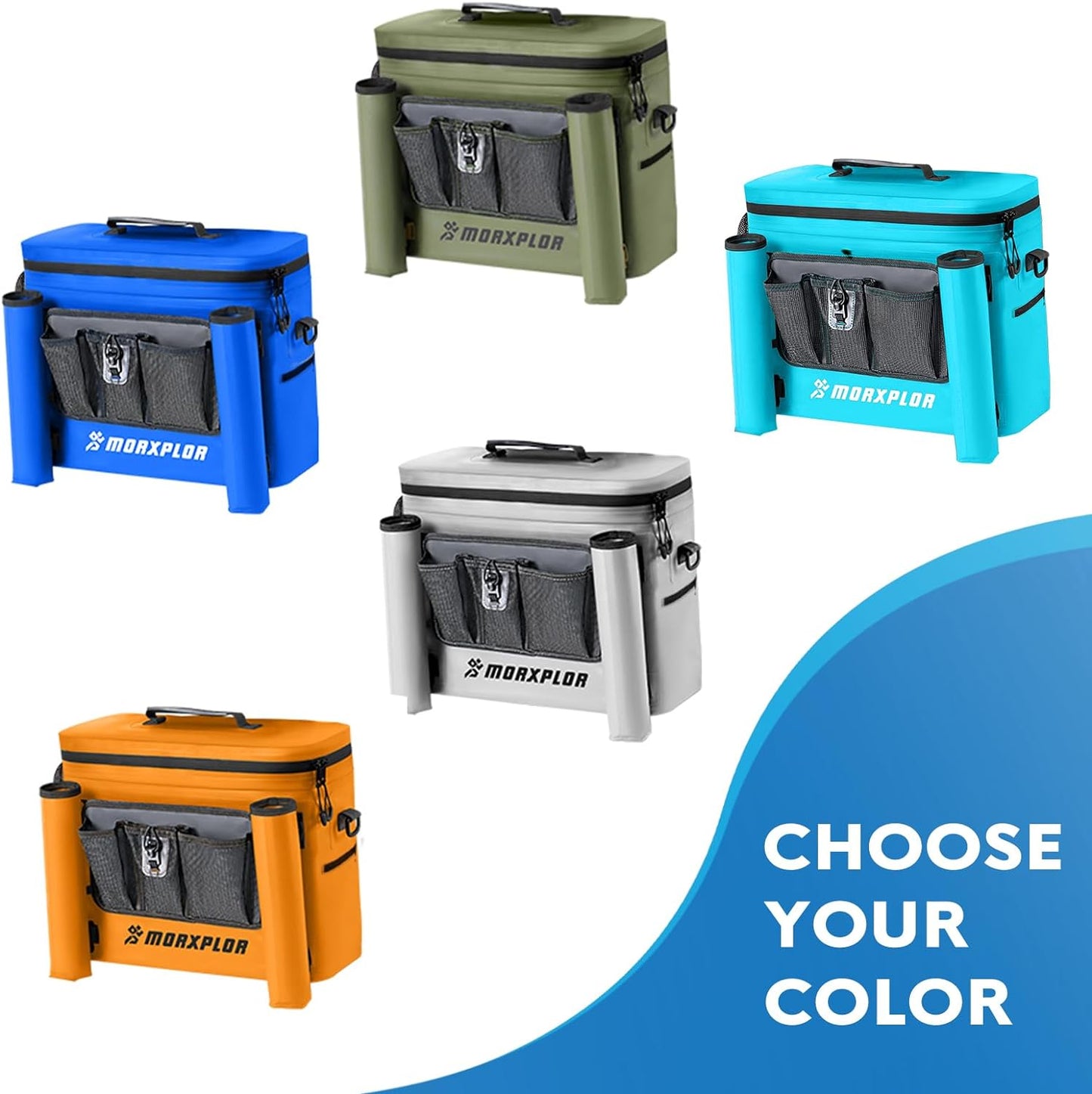 Waterproof Kayak Seat Back Cooler - Portable Ice Chest and Cooler Bag for Kayaking, Camping, and Beach Use