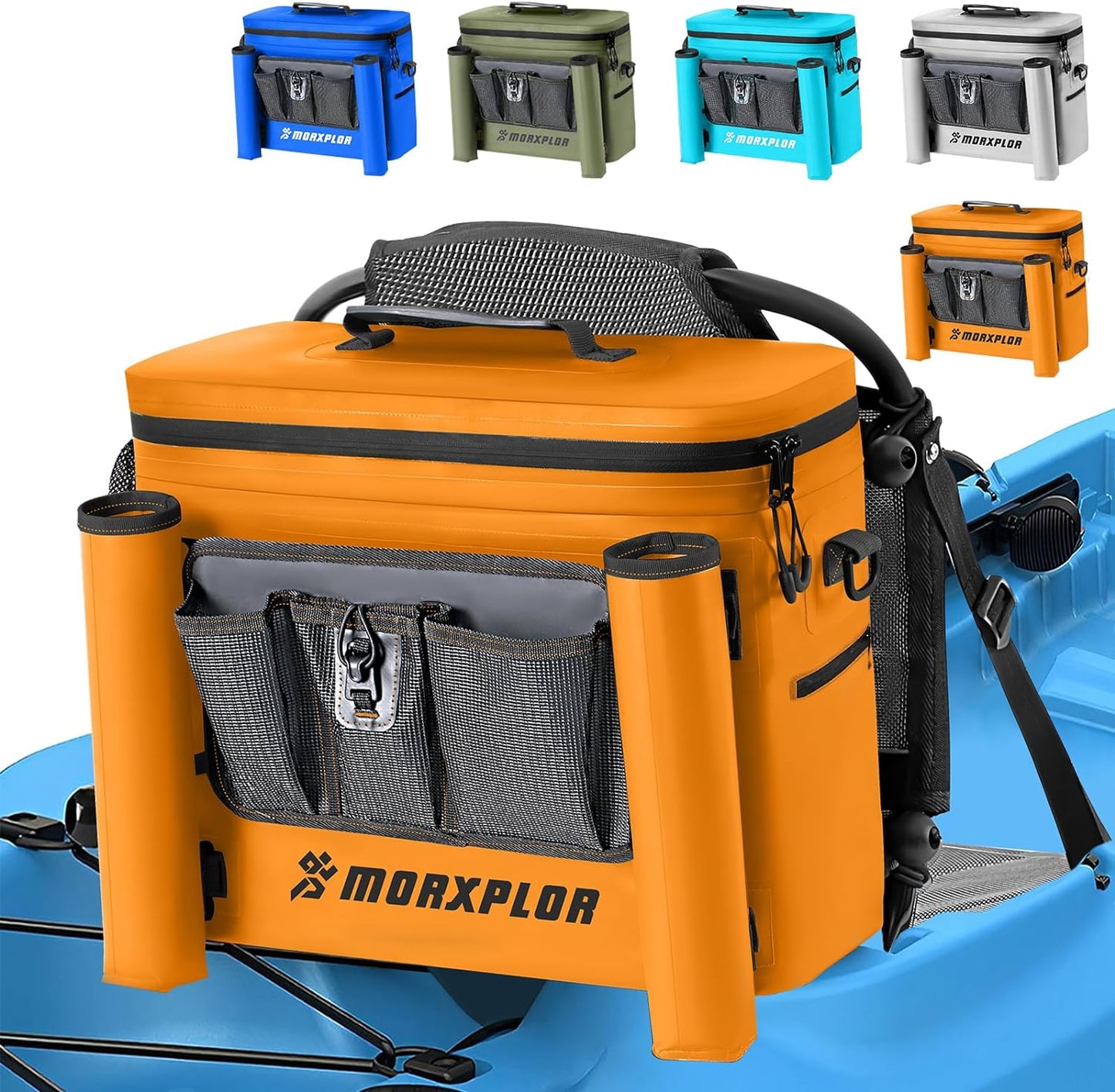 Waterproof Kayak Seat Back Cooler - Portable Ice Chest and Cooler Bag for Kayaking, Camping, and Beach Use