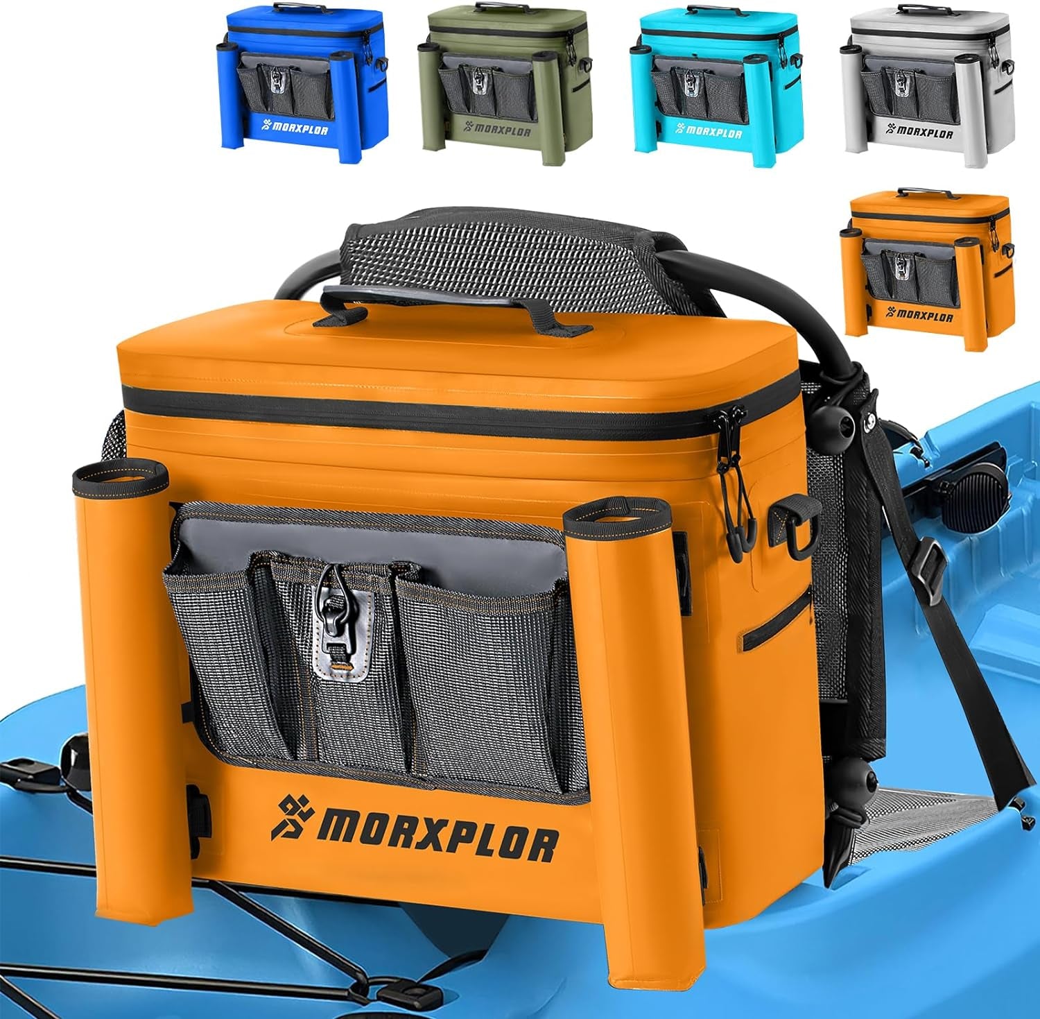 Waterproof Kayak Seat Back Cooler - Portable Ice Chest and Cooler Bag for Kayaking, Camping, and Beach Use