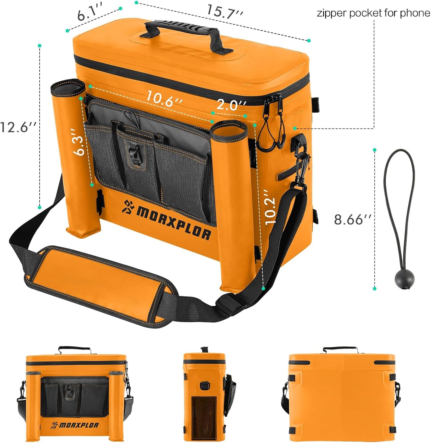 Waterproof Kayak Seat Back Cooler - Portable Ice Chest and Cooler Bag for Kayaking, Camping, and Beach Use