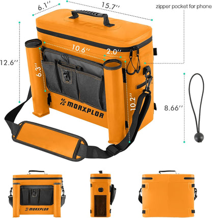 Waterproof Kayak Seat Back Cooler - Portable Ice Chest and Cooler Bag for Kayaking, Camping, and Beach Use