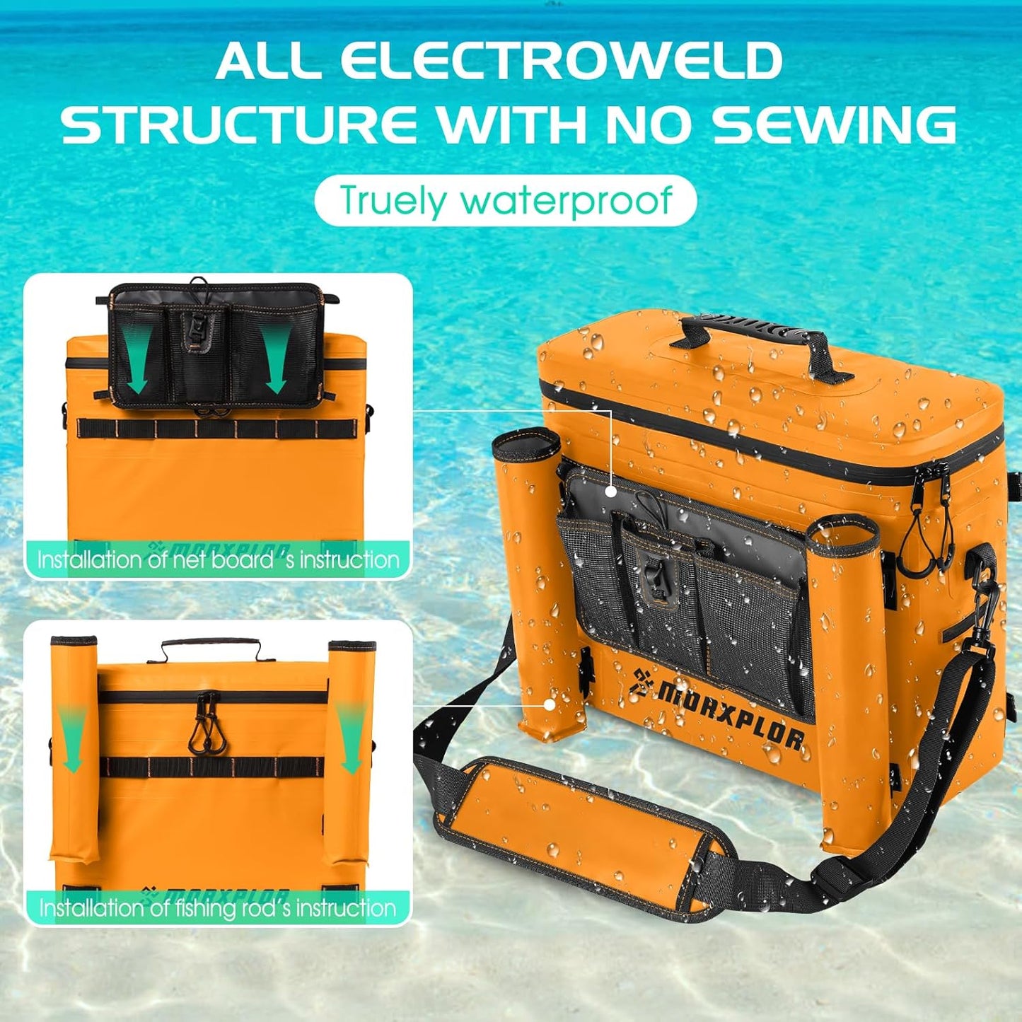Waterproof Kayak Seat Back Cooler - Portable Ice Chest and Cooler Bag for Kayaking, Camping, and Beach Use